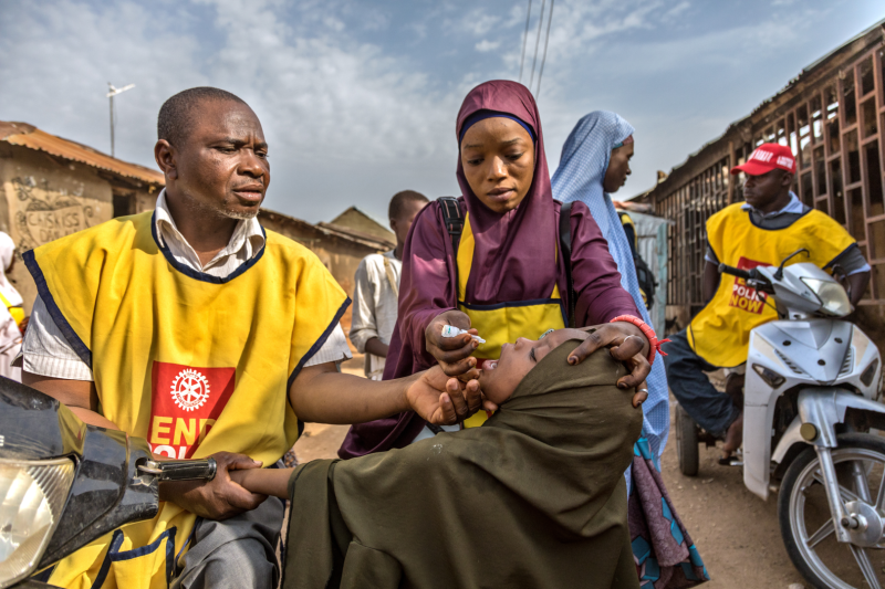 Rotary-klubbene på Ringerike og Jevnaker markerer kampen mot polio